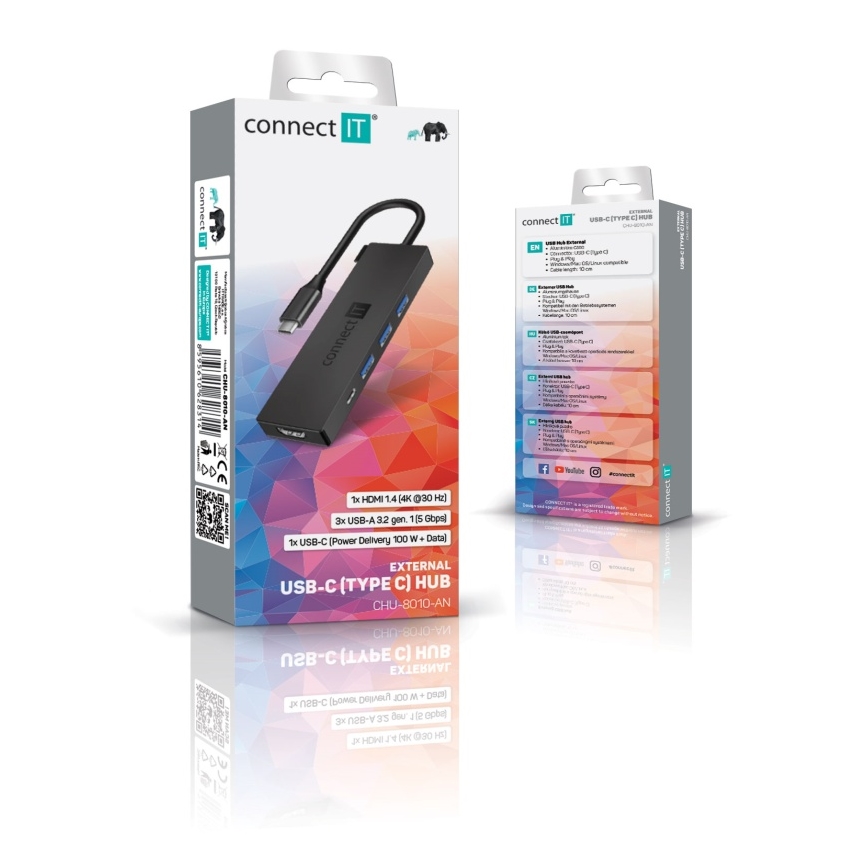 CONNECT IT CHU-8010-AN - Hub USB-C 5em1