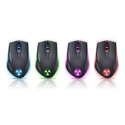 CONNECT IT CI-1128 - Rato LED para jogos com fios 1000/1200/1600/3200 DPI preto