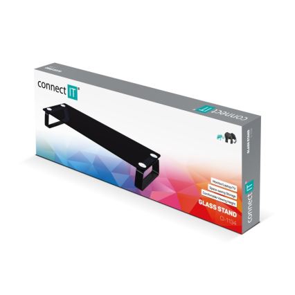 CONNECT IT CI-1134 - Base de vidro multifuncional preta
