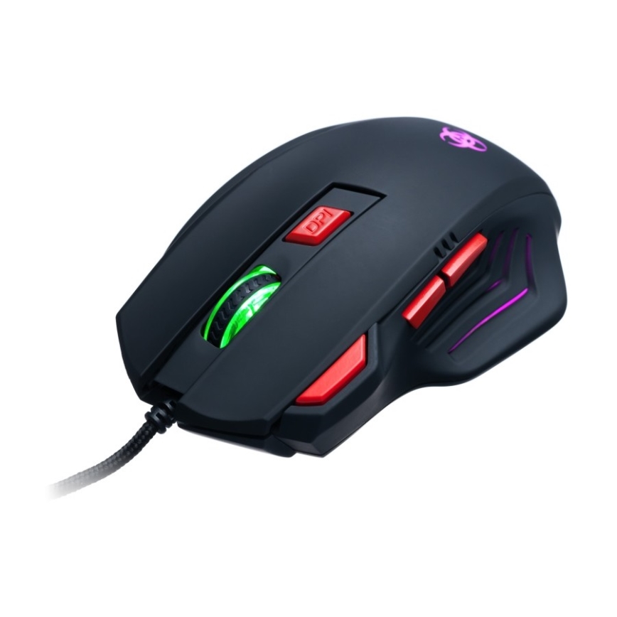 CONNECT IT CI-191 - Rato LED para jogos com fios 800/1600/2400/3200 DPI preto