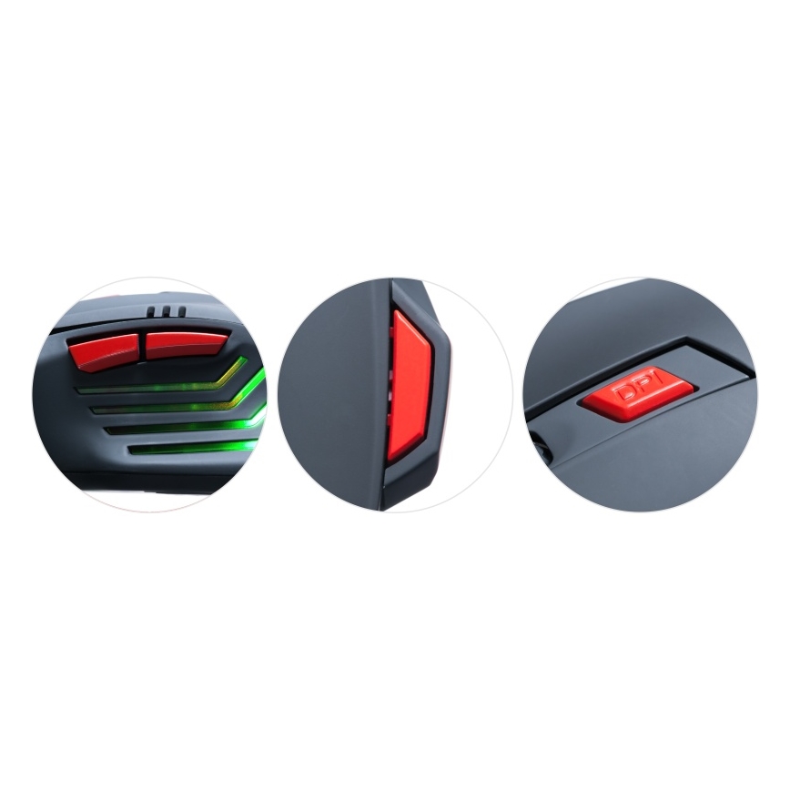 CONNECT IT CI-191 - Rato LED para jogos com fios 800/1600/2400/3200 DPI preto