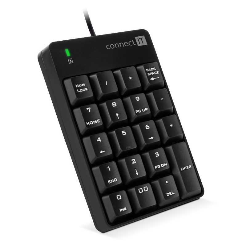 CONNECT IT CKB-0060-BK - Teclado numérico com fios preto