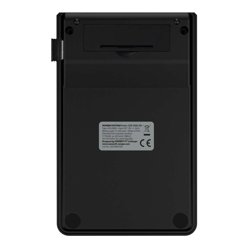 CONNECT IT CKB-0062-BK - Teclado numérico sem fios 1xAAA preto