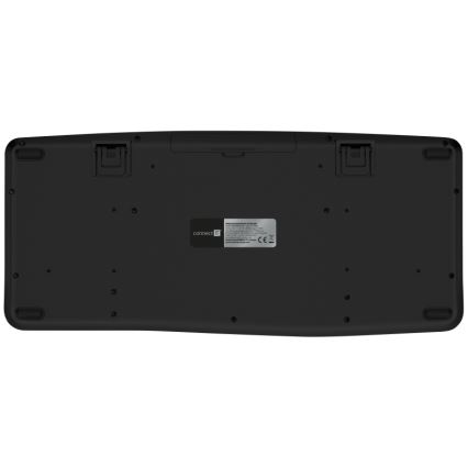 CONNECT IT CKM-6010-CS - Teclado e rato ergonómico sem fios 800/1200/1600/2400 DPI com localização CZ/SK 1xAA + 2xAAA preto