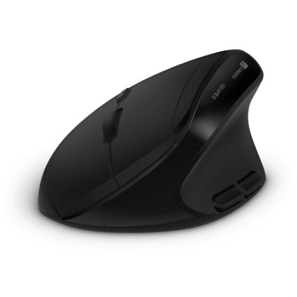 CONNECT IT CKM-6010-CS - Teclado e rato ergonómico sem fios 800/1200/1600/2400 DPI com localização CZ/SK 1xAA + 2xAAA preto