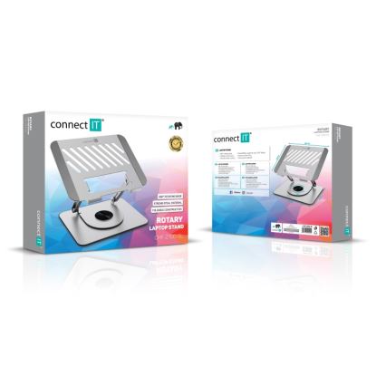 CONNECT IT CMF-2100-SL - Suporte rotativo para computador portátil prateado