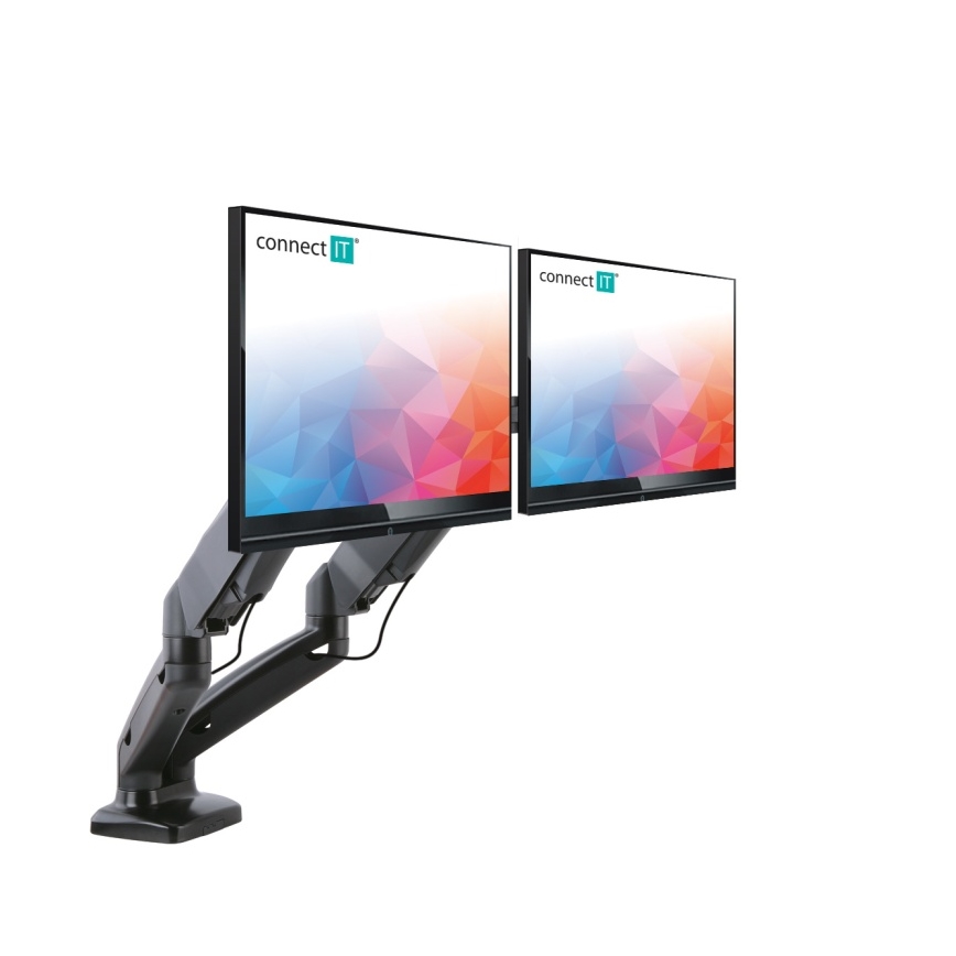 CONNECT IT CMF-3207-BK - Suporte universal para 2 monitores 13-27” preto