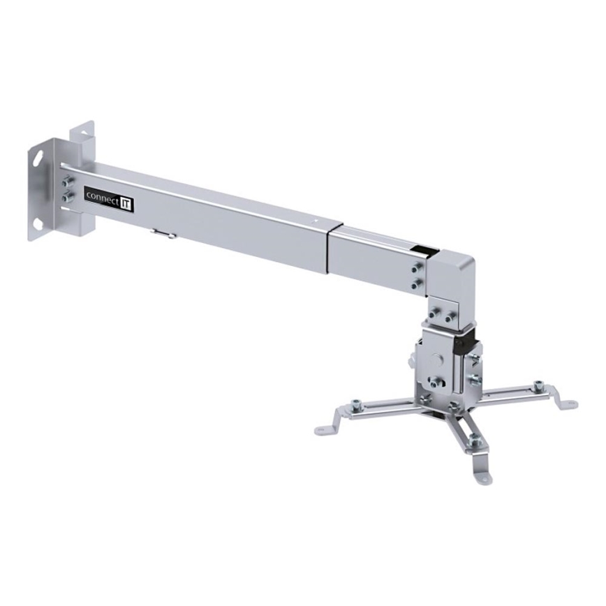 CONNECT IT CMF-7020-SL - Suporte de projetor de parede prateado