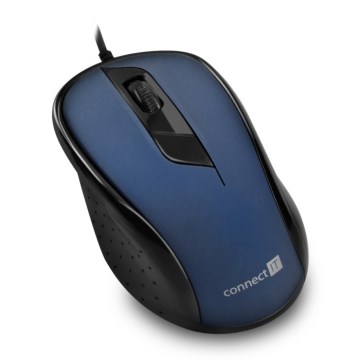 CONNECT IT CMO-1200-BL - Rato com fio 1000 DPI preto/azul