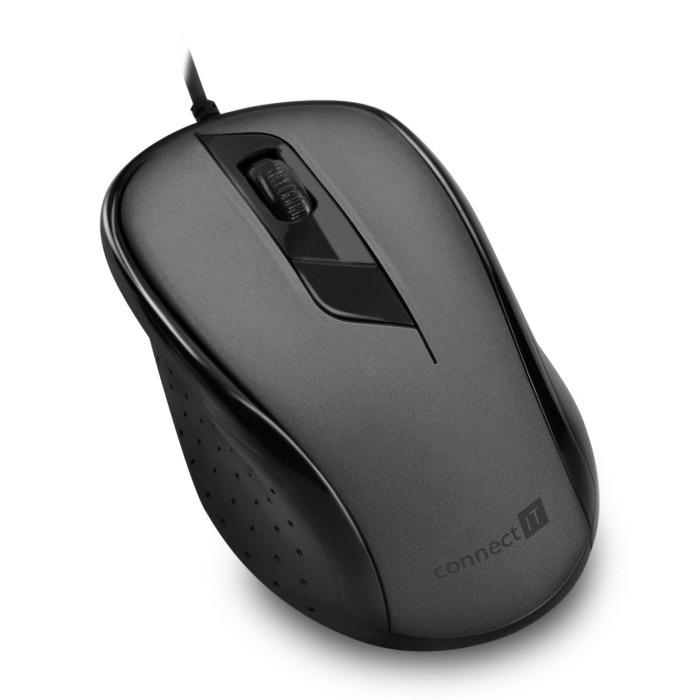 CONNECT IT CMO-1200-GY - Rato com fios 1000 DPI preto/cinzento