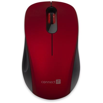 CONNECT IT CMO-2230-RD - Rato silencioso sem fios MUTE 1200 DPI 1xAA preto/vermelho