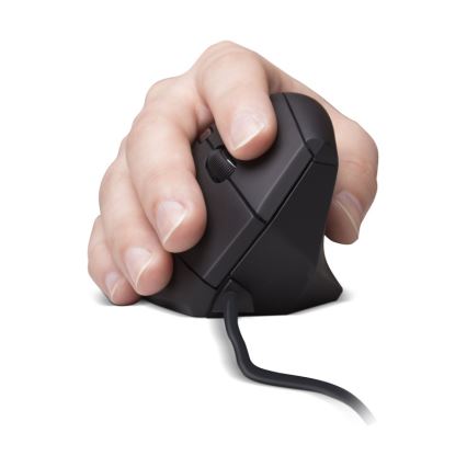 CONNECT IT CMO-2500-BK - Rato ergonómico com fio Verti Wire 1000/1600 DPI preto