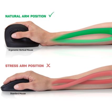 CONNECT IT CMO-2700-BK - Rato sem fios ergonómico 800/1200/1600 DPI 1xAA preto