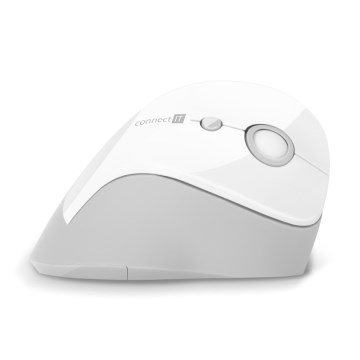 CONNECT IT CMO-2700-WH - Rato sem fios ergonómico 800/1200/1600 DPI 1xAA branco
