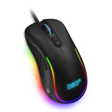 CONNECT IT CMO-3589-BK -  Rato LED RGB para jogos com fios 200-7200 DPI preto