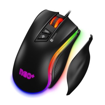 CONNECT IT CMO-3591-BK - Rato gamer com fio LED RGB 500-7200 DPI preto