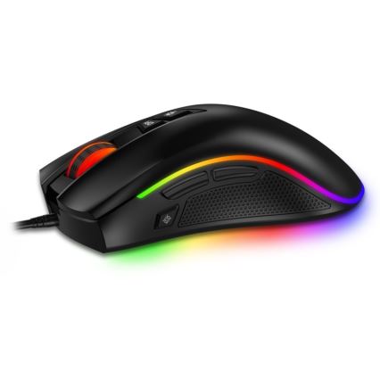 CONNECT IT CMO-3591-BK - Rato gamer com fio LED RGB 500-7200 DPI preto