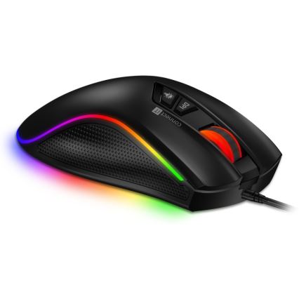 CONNECT IT CMO-3591-BK - Rato gamer com fio LED RGB 500-7200 DPI preto
