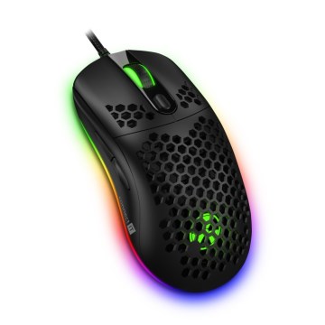 CONNECT IT CMO-5511-BK - Rato gamer com fio LED RGB 200-12800 DPI preto