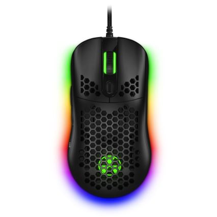 CONNECT IT CMO-5511-BK - Rato gamer com fio LED RGB 200-12800 DPI preto