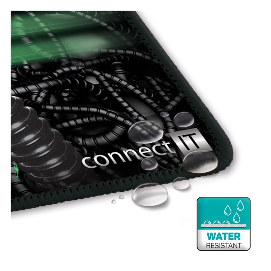 CONNECT IT CMP-1100-SM - Tapete para o rato 32x24,5 cm preto/verde