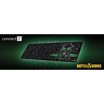 CONNECT IT CMP-1110-LG - Base para teclado e rato 88,6x24,5 cm preta/verde