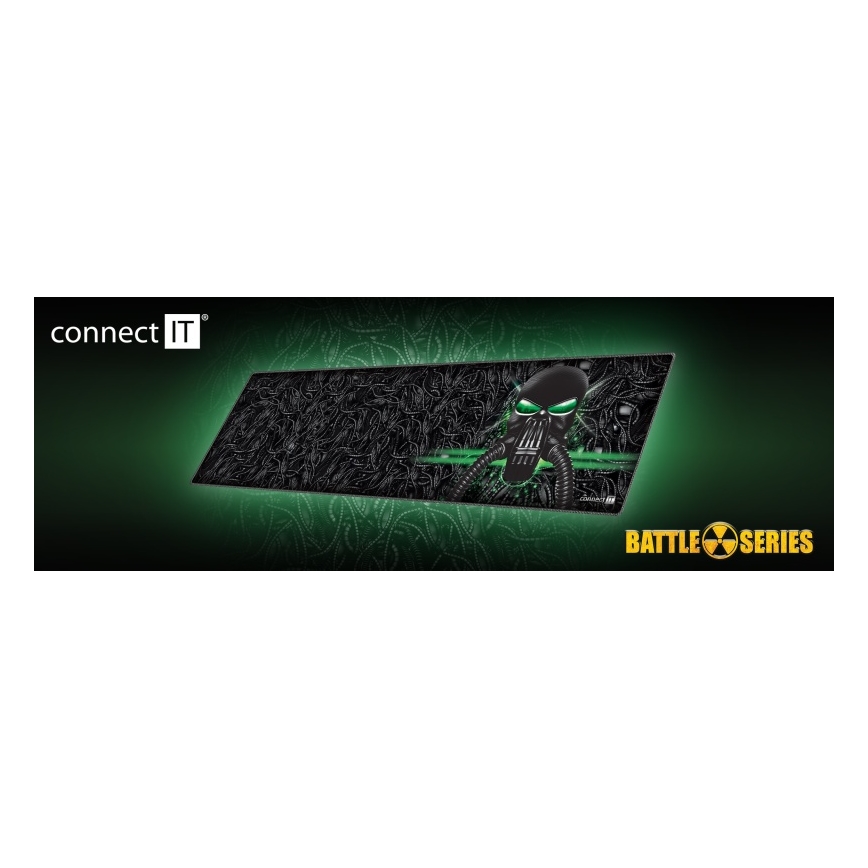 CONNECT IT CMP-1110-LG - Base para teclado e rato 88,6x24,5 cm preta/verde