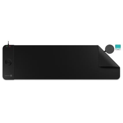 CONNECT IT CMP-2500-LG - Tapete para teclado e rato com Qi carregamento sem fios 80x30 cm preto