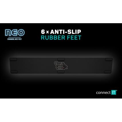CONNECT IT CMP-3590-LG - Tapete ergonómico para teclado preto