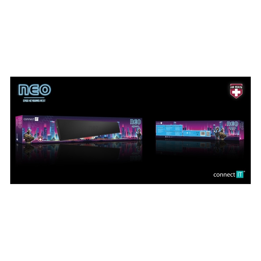 CONNECT IT CMP-3590-LG - Tapete ergonómico para teclado preto