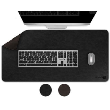 CONNECT IT CMP-4030-LG - Tapete reversível para teclado e rato 90x40 cm preto/castanho