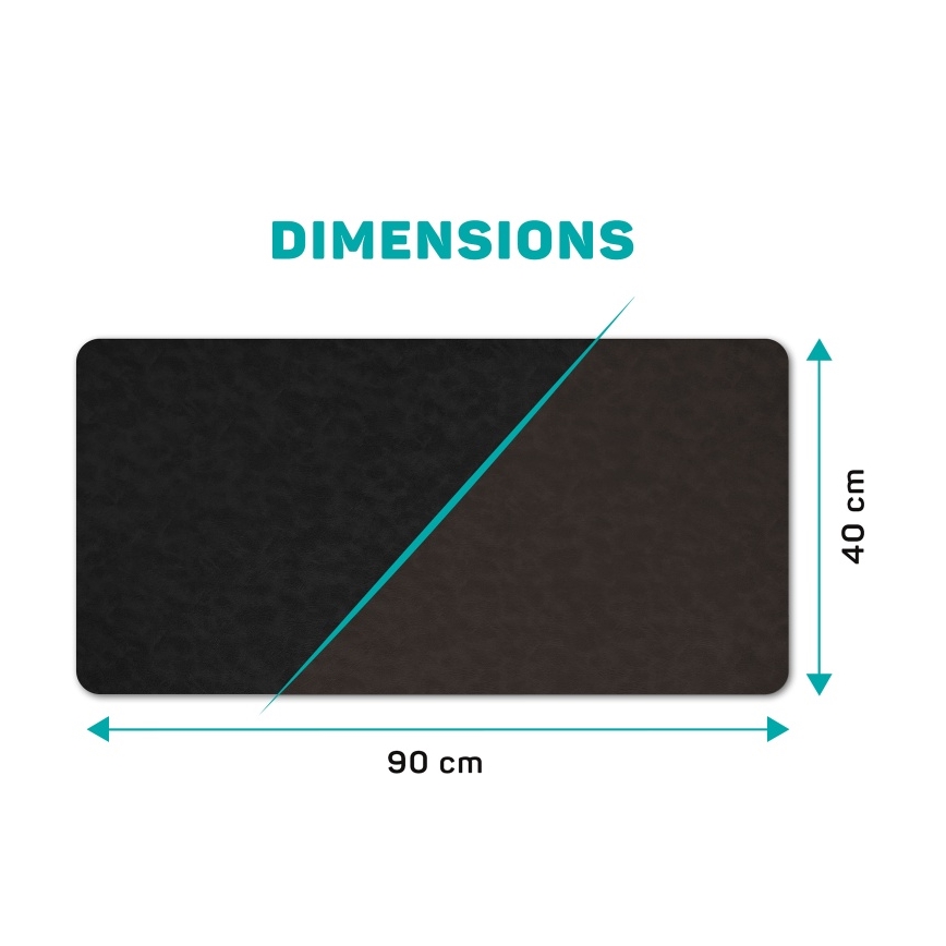 CONNECT IT CMP-4030-LG - Tapete reversível para teclado e rato 90x40 cm preto/castanho