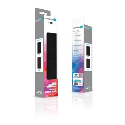 CONNECT IT CMP-4030-LG - Tapete reversível para teclado e rato 90x40 cm preto/castanho