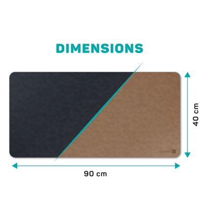 CONNECT IT CMP-4040-LG - Tapete reversível para teclado e rato 90x40 cm azul/castanho