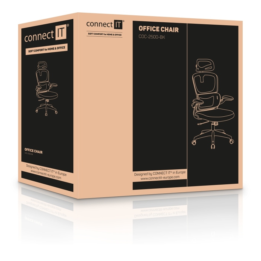 CONNECT IT COC-2500-BK - Cadeira de escritório ForHealth DeltaPro preta