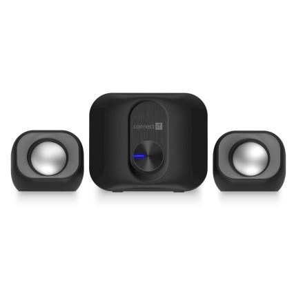 CONNECT IT CSP-2100-BK - Conjunto de colunas LED com subwoofer 11W/5V preto