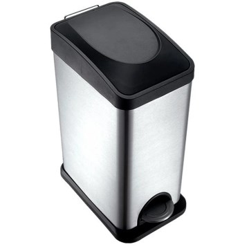 Contentor de lixo 15 l preto/inox