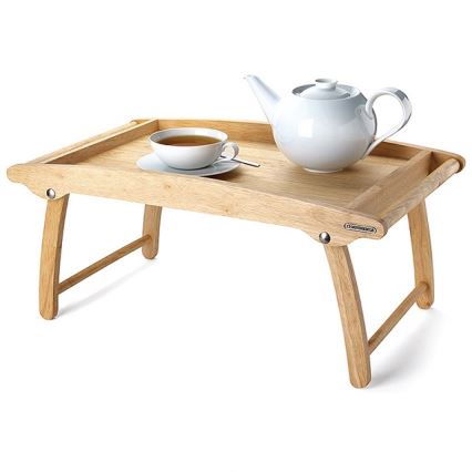 Continenta C3061 - Tabuleiro para cama 61x35 cm borracha figueira