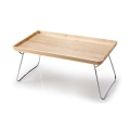 Continenta C3245 - Bandeja para cama 53x32 cm em madeira de seringueira