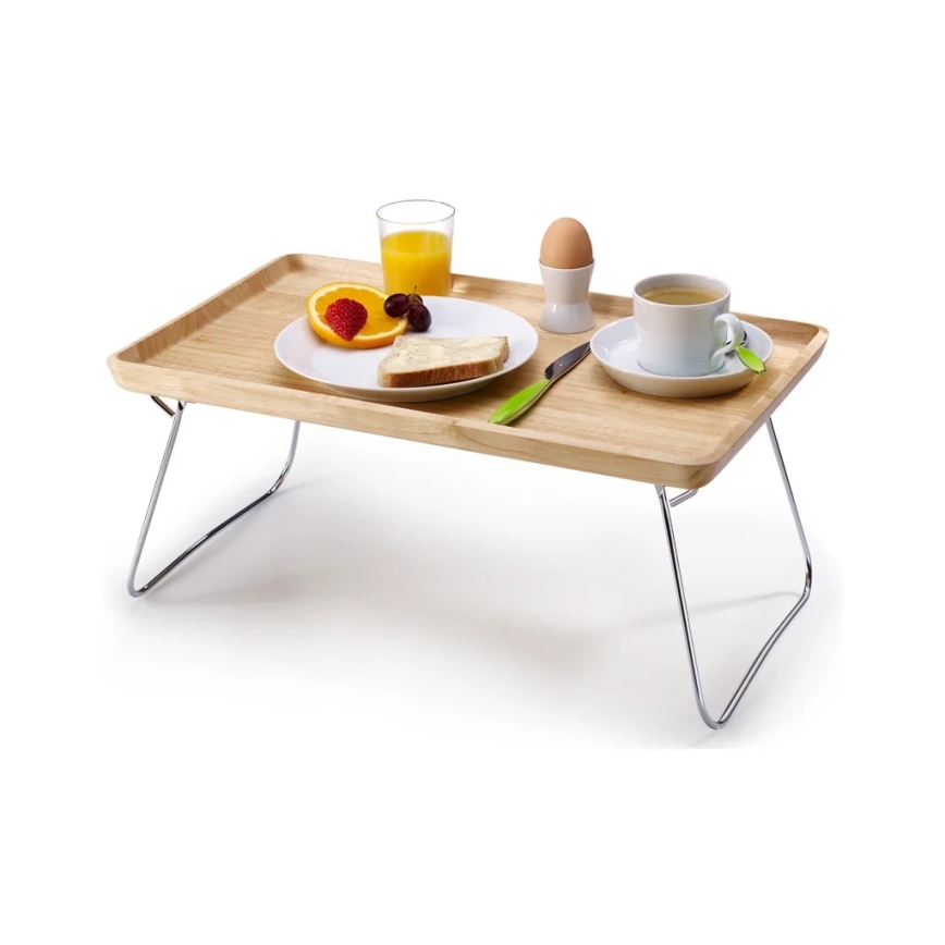 Continenta C3245 - Bandeja para cama 53x32 cm em madeira de seringueira