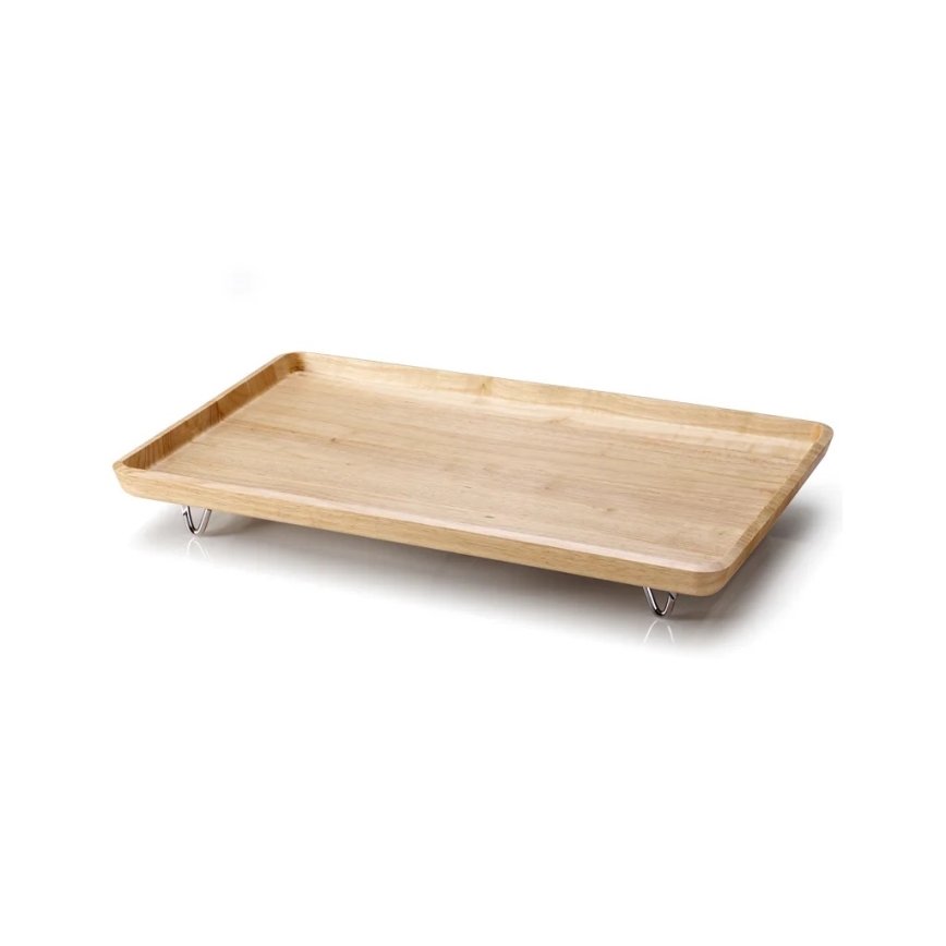 Continenta C3245 - Bandeja para cama 53x32 cm em madeira de seringueira