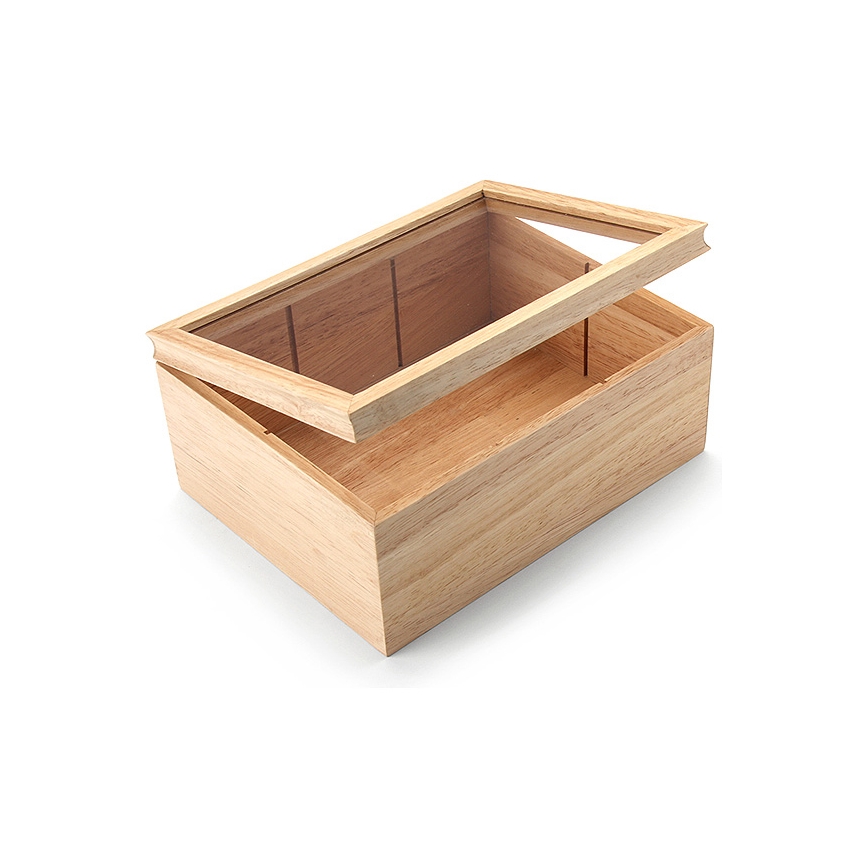 Continenta C3290 - Caixa para saquinhos de chá 23x17,5 cm borracha de figueira