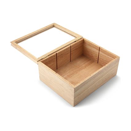 Continenta C3290 - Caixa para saquinhos de chá 23x17,5 cm borracha de figueira