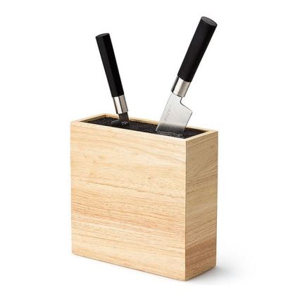 Continenta C3314 - Suporte para facas com inserção flexível 22x9x21,5 cm borracha de figueira
