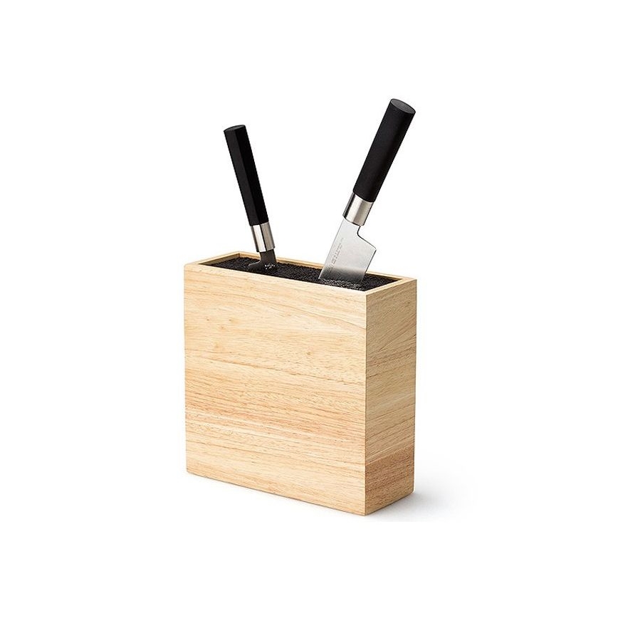 Continenta C3314 - Suporte para facas com inserção flexível 22x9x21,5 cm borracha de figueira