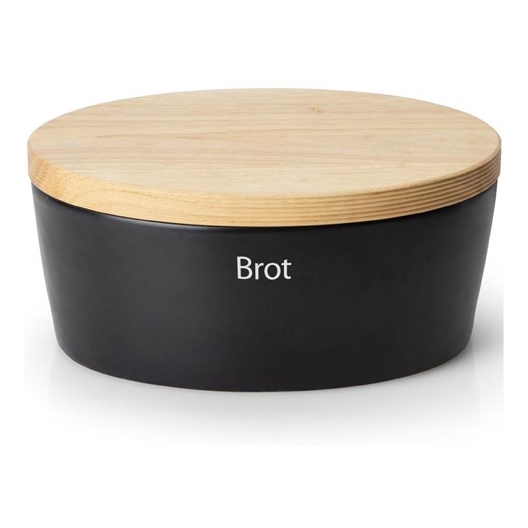 Continenta C3730 - Caixa de pão 13,5x30 cm preto/ bege