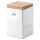 Continenta C3913 - Caixa para alimentos em cerâmica com tampa 10x10x16,5 cm borracha de figueira