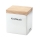 Continenta C3921 - Caixa para alimentos em cerâmica com tampa 14x12x15,5 cm borracha de figueira