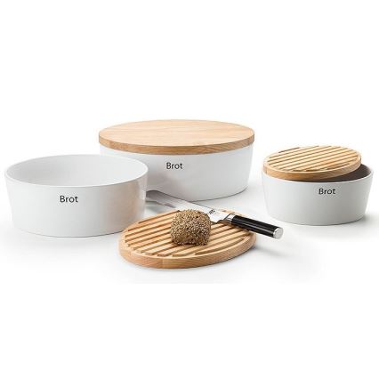 Continenta C3930 - Caixa de pão 13,5x30 cm branco/ bege