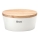 Continenta C3931 -  Caixa para pão com tampa 27x20 cm branca/madeira de seringueira